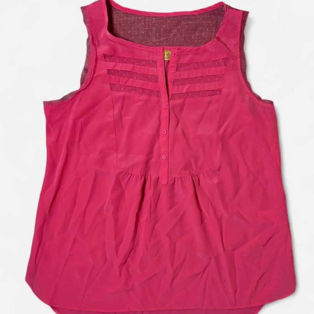 Princess Vera Wang Pink Button Up Blouse - Size L